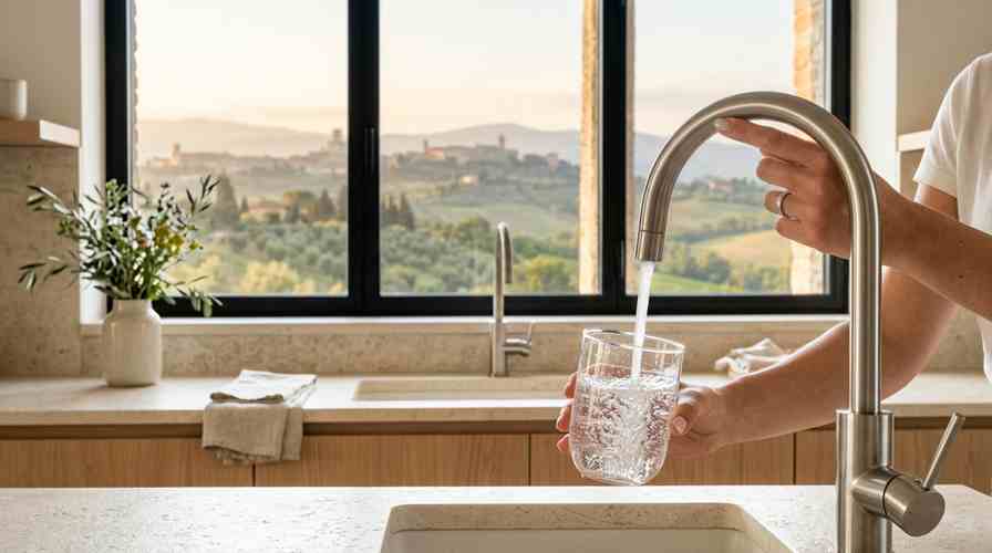 Installazione depuratore acqua sotto lavello a Perugia per eliminare le bottiglie di plastica.